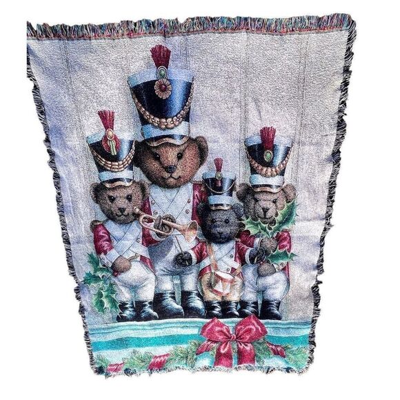 Pure Country Weavers  Soldier Bears Throw Blanket - Picture 2 of 10
